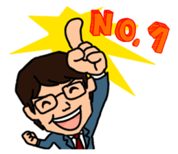 Office worker with 40 emotion or pattern sticker #8834030