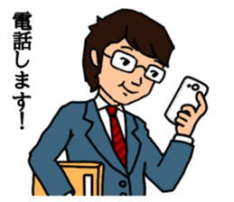 Office worker with 40 emotion or pattern sticker #8834038