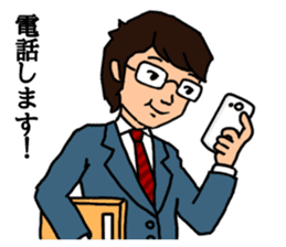 Office worker with 40 emotion or pattern sticker #8834038