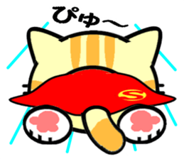 Cheerful marmalade cat sticker #8834524