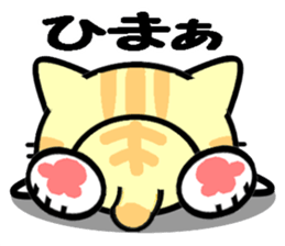 Cheerful marmalade cat sticker #8834556