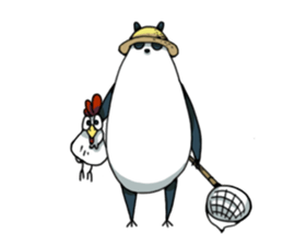 Panda & Chickens sticker #8835162