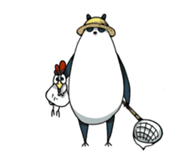 Panda & Chickens sticker #8835162