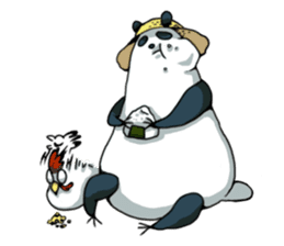 Panda & Chickens sticker #8835163