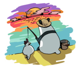 Panda & Chickens sticker #8835164