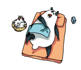 Panda & Chickens sticker #8835165