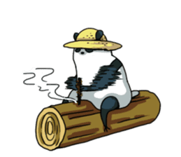 Panda & Chickens sticker #8835168