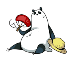 Panda & Chickens sticker #8835170