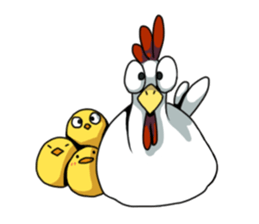 Panda & Chickens sticker #8835171