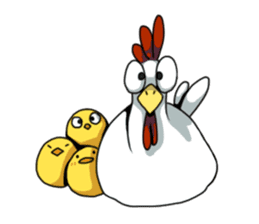 Panda & Chickens sticker #8835171