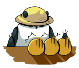 Panda & Chickens sticker #8835174