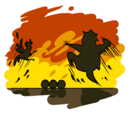 Panda & Chickens sticker #8835175