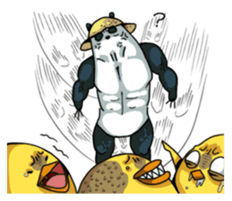 Panda & Chickens sticker #8835183
