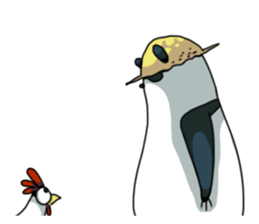 Panda & Chickens sticker #8835184
