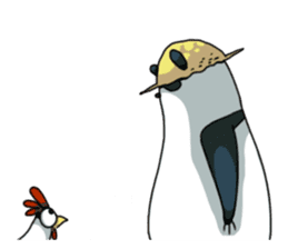 Panda & Chickens sticker #8835184