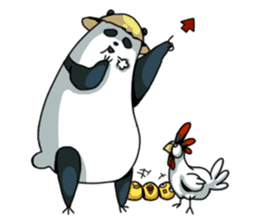 Panda & Chickens sticker #8835190