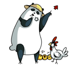 Panda & Chickens sticker #8835190