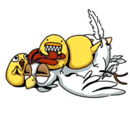 Panda & Chickens sticker #8835191