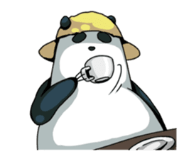 Panda & Chickens sticker #8835192