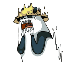 Panda & Chickens sticker #8835196
