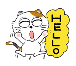 Talkative cat sticker (English version) sticker #8835483
