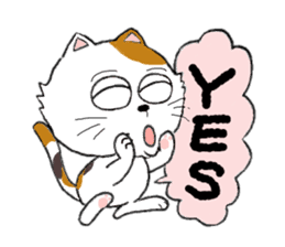 Talkative cat sticker (English version) sticker #8835487