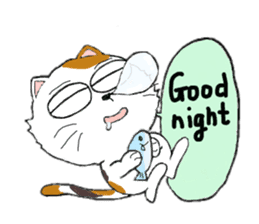 Talkative cat sticker (English version) sticker #8835488