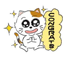 Talkative cat sticker (English version) sticker #8835489