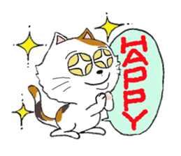 Talkative cat sticker (English version) sticker #8835491