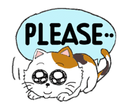 Talkative cat sticker (English version) sticker #8835493