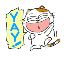 Talkative cat sticker (English version) sticker #8835494