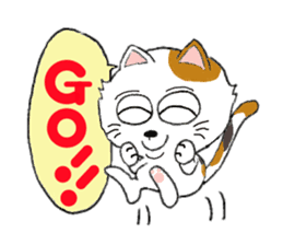 Talkative cat sticker (English version) sticker #8835495