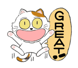Talkative cat sticker (English version) sticker #8835496