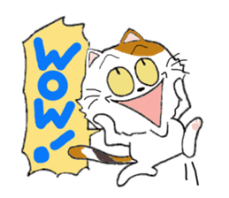 Talkative cat sticker (English version) sticker #8835498