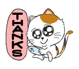 Talkative cat sticker (English version) sticker #8835499
