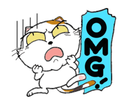 Talkative cat sticker (English version) sticker #8835507