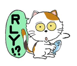 Talkative cat sticker (English version) sticker #8835512