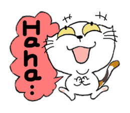 Talkative cat sticker (English version) sticker #8835514