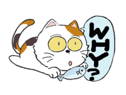 Talkative cat sticker (English version) sticker #8835517