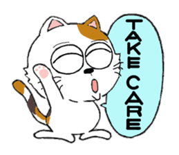 Talkative cat sticker (English version) sticker #8835519