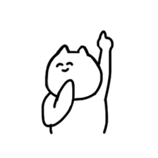 The cat is very active. sticker #8835691