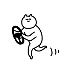 The cat is very active. sticker #8835719
