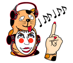 Fanny who put on a whole wear of a cat. sticker #8835842