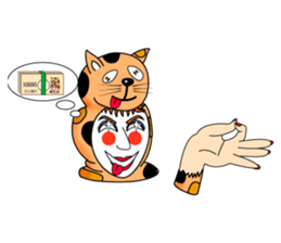 Fanny who put on a whole wear of a cat. sticker #8835869