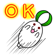 The round, cute snow rabbit sticker #8835923