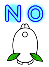 The round, cute snow rabbit sticker #8835924