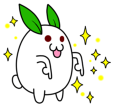 The round, cute snow rabbit sticker #8835927