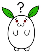 The round, cute snow rabbit sticker #8835928