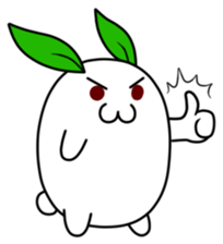 The round, cute snow rabbit sticker #8835929