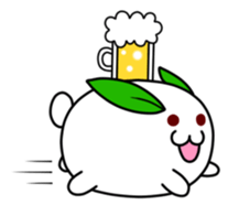 The round, cute snow rabbit sticker #8835930